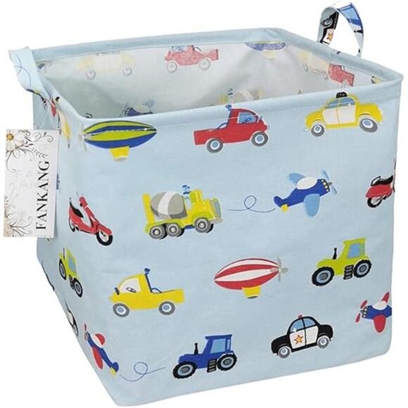 Square Nursery Hamper Storage Bins Canvas LaundryBasket Foldable with Waterproof - Picture 8 of 8